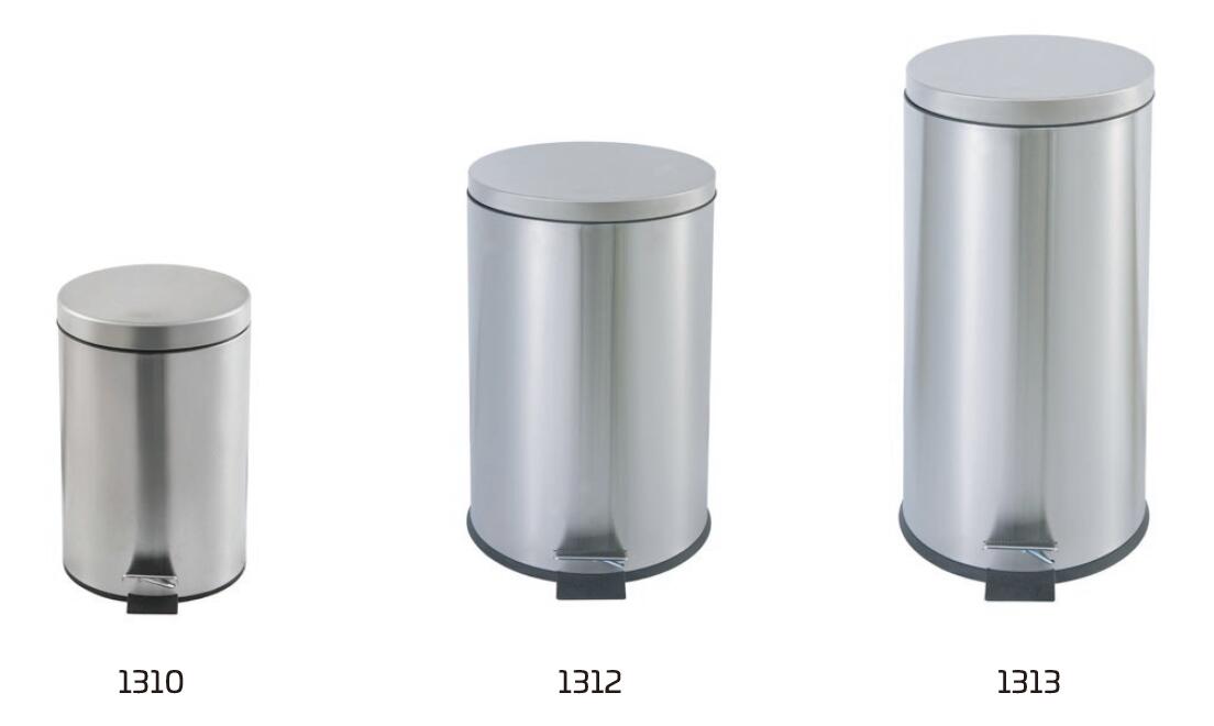 PAPELERA DE PEDAL EN ACERO INOXIDABLE 7 LT